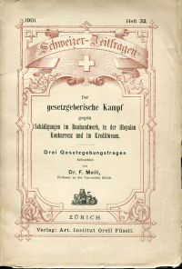 Meili, Der gesetzgeberische Kampf (Umschlag)