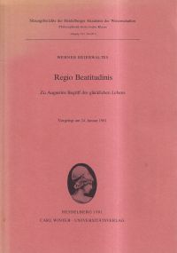 Beierwaltes, Regio beatitudinis. (Umschlag)